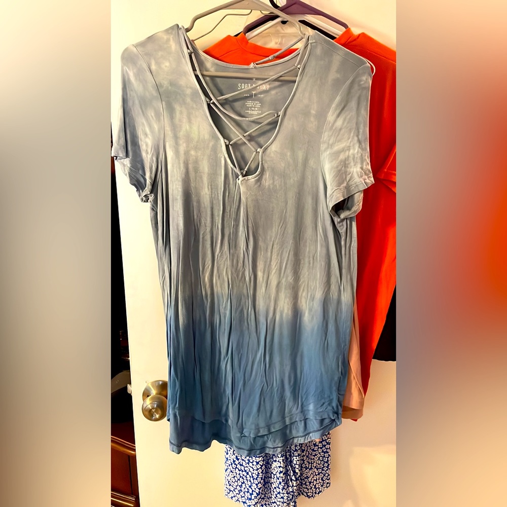 Blue American Eagle Strappy Top